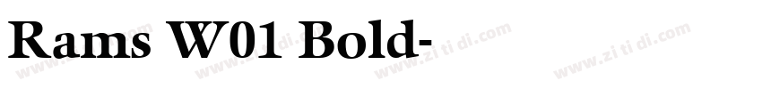 Rams W01 Bold字体转换